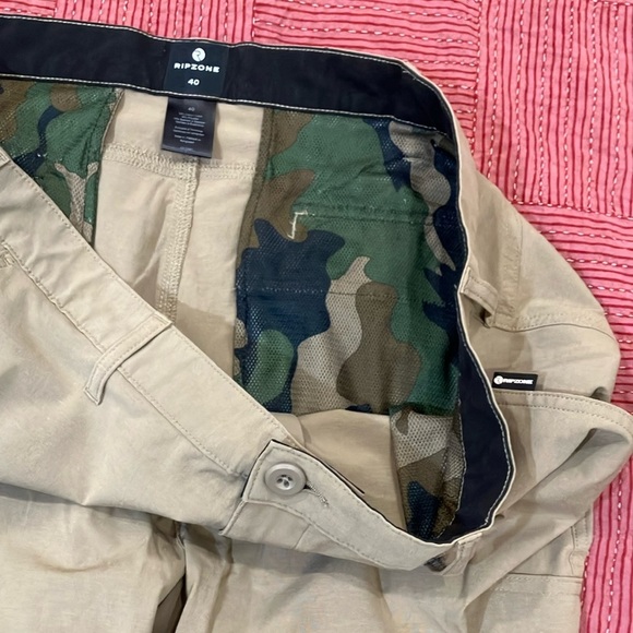 New Ripzone men’s size 40 tan /khaki cargo Shorts - Picture 6 of 16